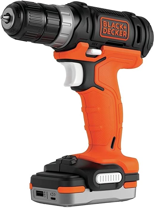 BLACK+DECKER BDCDD12S1-QW Trapano/Avvitatore 12 V, 1.5 AH, Batteria Powerbank