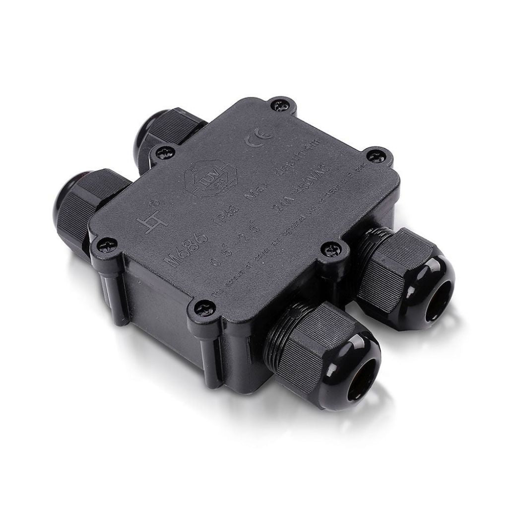 Waterproof Black 4 Pin Terminal Block 8-12mm IP68