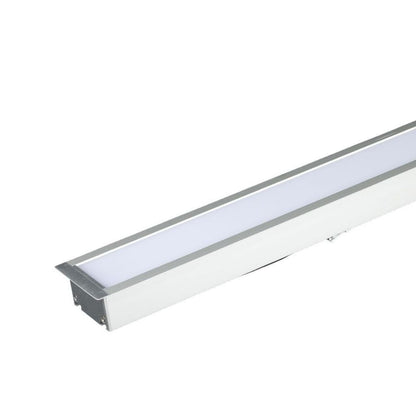 LED Linear Light Samsung Chip - 40W Recessed Silver Body 6400K
