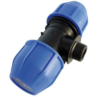 TEE A COMPRESSIONE FILETTO MASCHIO PN16