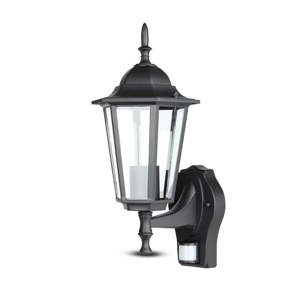 Wall Lamp With Sensor E27 Matt Black