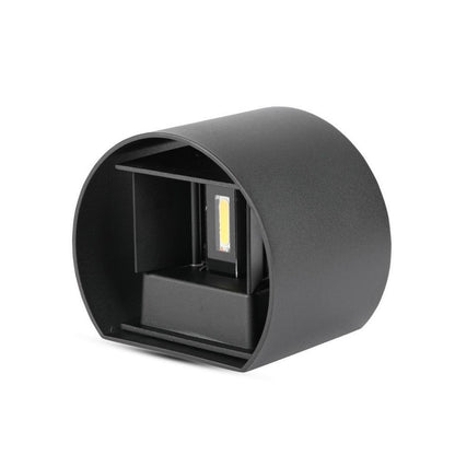 6W Wall Lamp Black Body Round IP65 3000K
