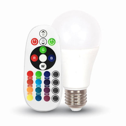 LED Bulb - 6W E27 A60 RGB With Remote Control 3000K