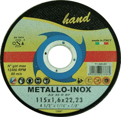 DISCO ABRASIVO TAGLIO FERRO PIANO HAND