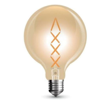 LED Bulb - 8W Filament E27 G125 Amber 2200K