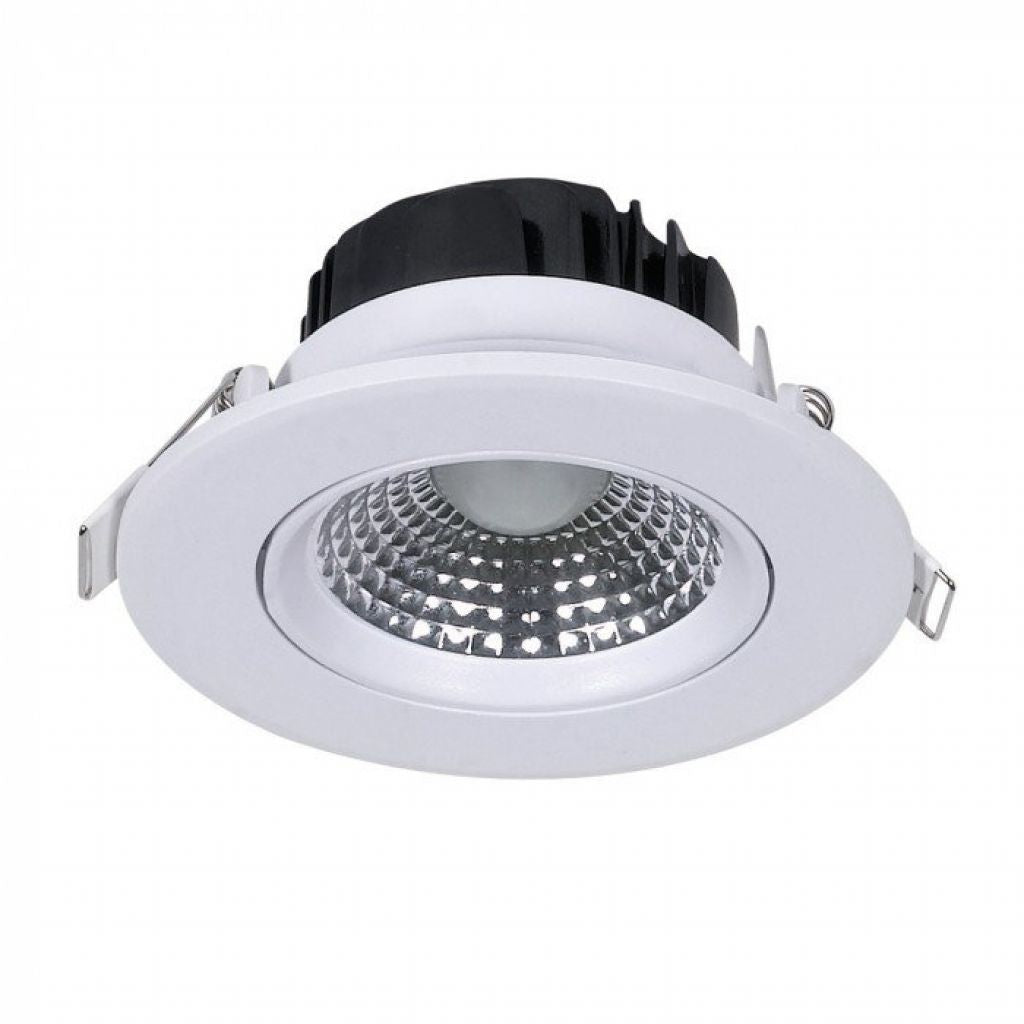 5W LED Downlight Round Changing Angle White Body 6400K
