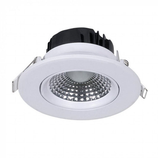 5W LED Downlight Round Changing Angle White Body 6400K