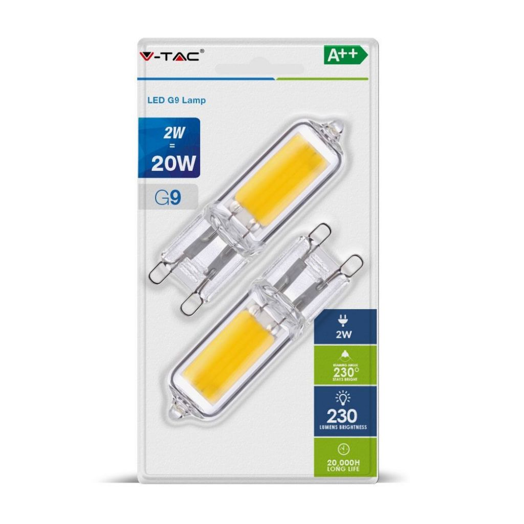 LED Spotlight - 2W 230V G9 Plastic 2700K (Blister 2 Pezzi)