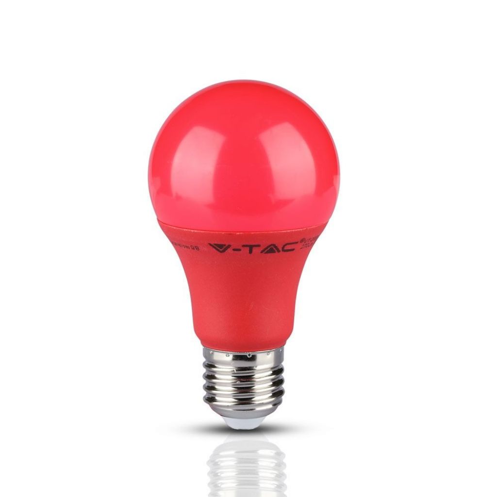 LED Bulb - 9W E27 Red Color Plastic