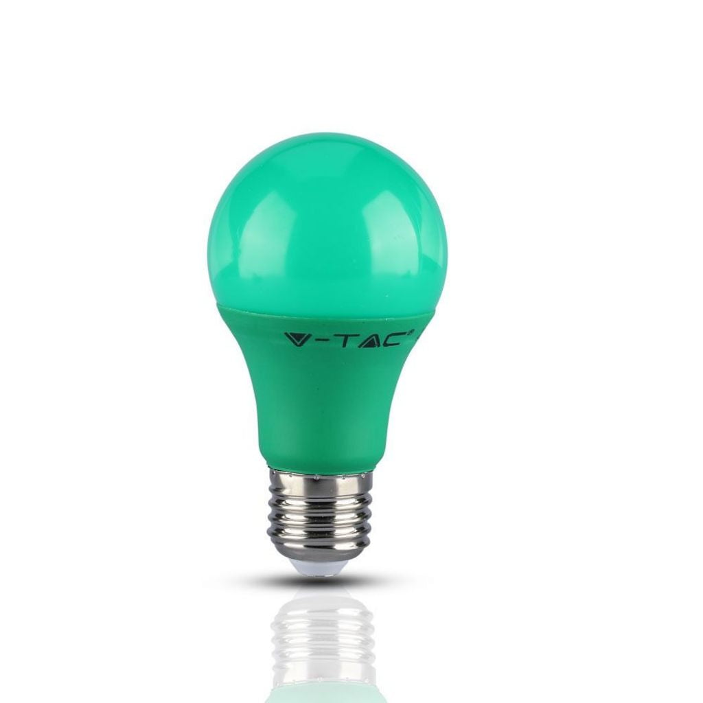 LED Bulb - 9W E27 Green Color Plastic
