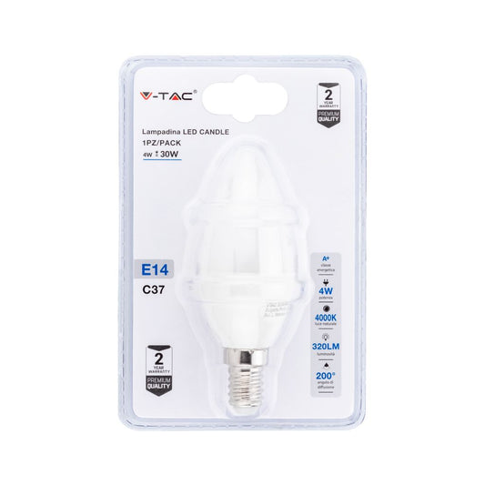 Lampadina LED 4W E14 Candela 4000K (Blister 1 pezzo)