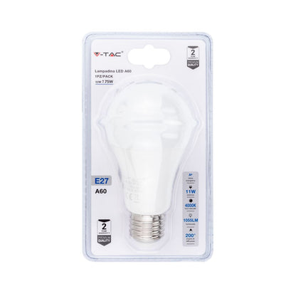 Lampadina LED 11W A60 E27 4000K (Blister 1 pezzo)