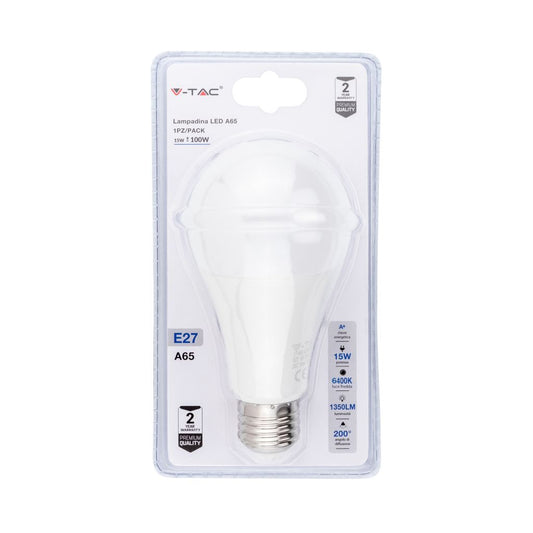 Lampadina LED 15W A60 E27 6400K (Blister 1 pezzo)