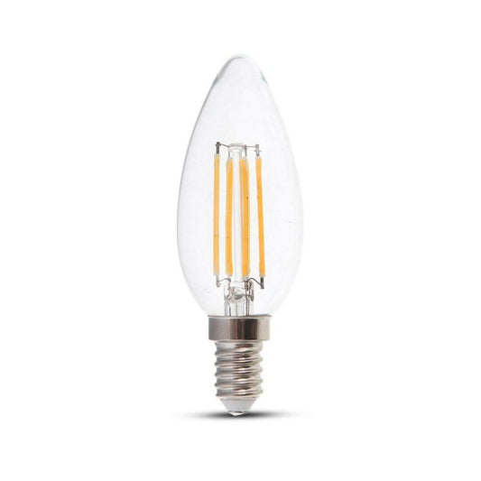 LED Bulb - 6W Filament E14 Clear Cover Candle 2700K