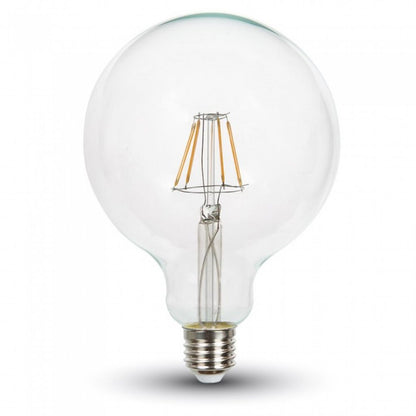 LED Bulb - 6W Filament E27 G125 Clear Cover 6400K