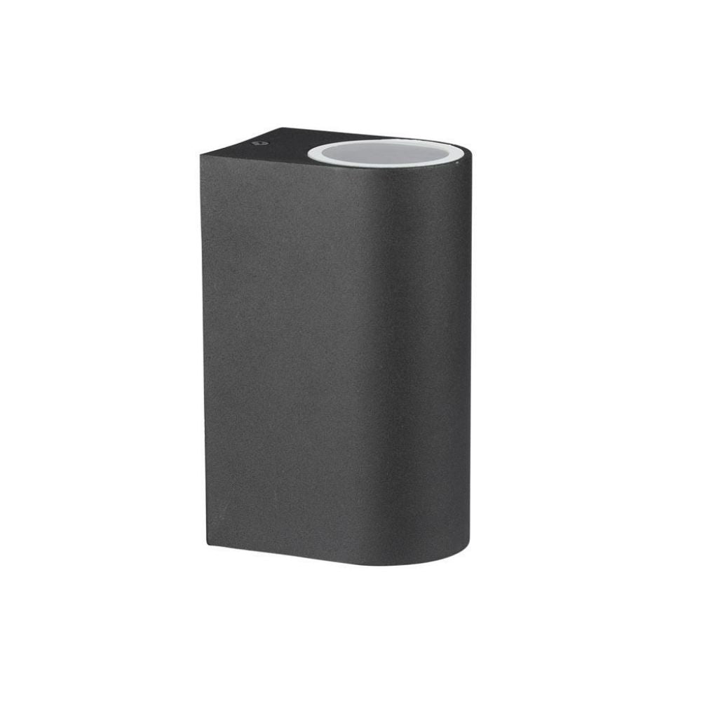 Wall Sleek Fitting GU10 Aluminium Body Round Black 2 Way IP44