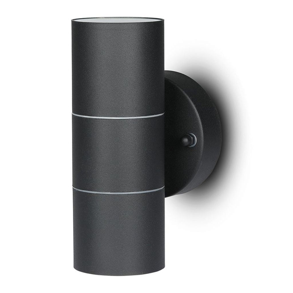 GU10 Wall Fitting Stainless Steel Body Matt Black IP44 2Way