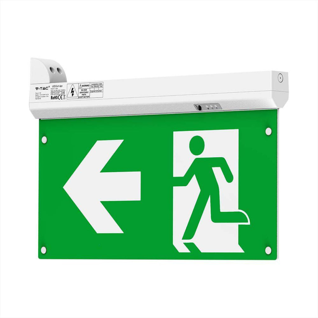 4In1 Emergency Exit Light With Self Test Button & Rf Control 6000K