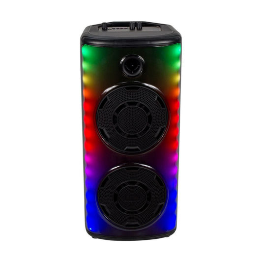 20W Rechargeable Speaker With 1 Wired Microphone-Rf Control & Handle(2*8Inch)