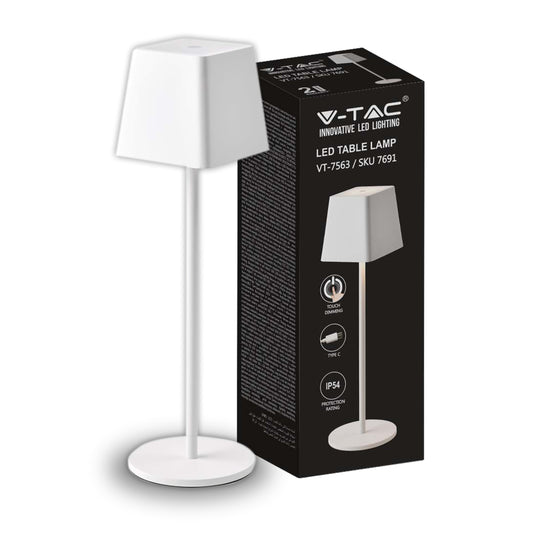 2W Table Lamp White Body IP54 3000K