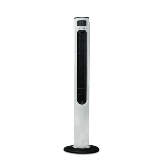 55W LED Tower Fan With Temperature Display And Remote Contrel 46 Inch White & BLA Finis