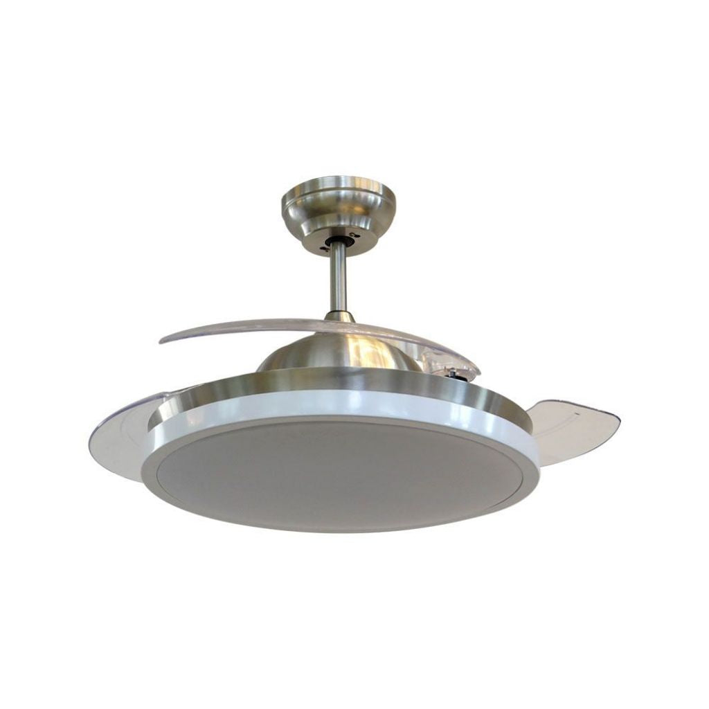 30W 3in1 Led Ceiling Fan With RF Control 3 Blades White DC Motor