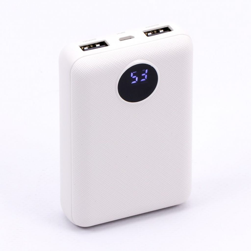 10K Mah Power Bank With Display White