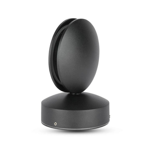 7W LED Wall Light Black Body 4000K IP65