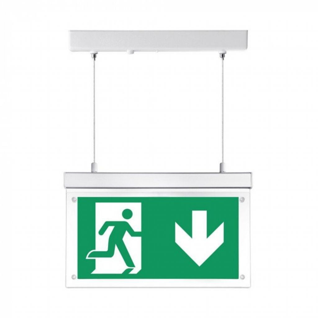 2W Surface Hanging Emergency Exit Light 12 Hours Charging 6000K