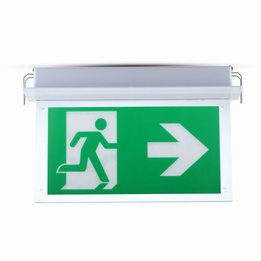 2W LED Recesed Fixed Emergency Exit Light 6000K