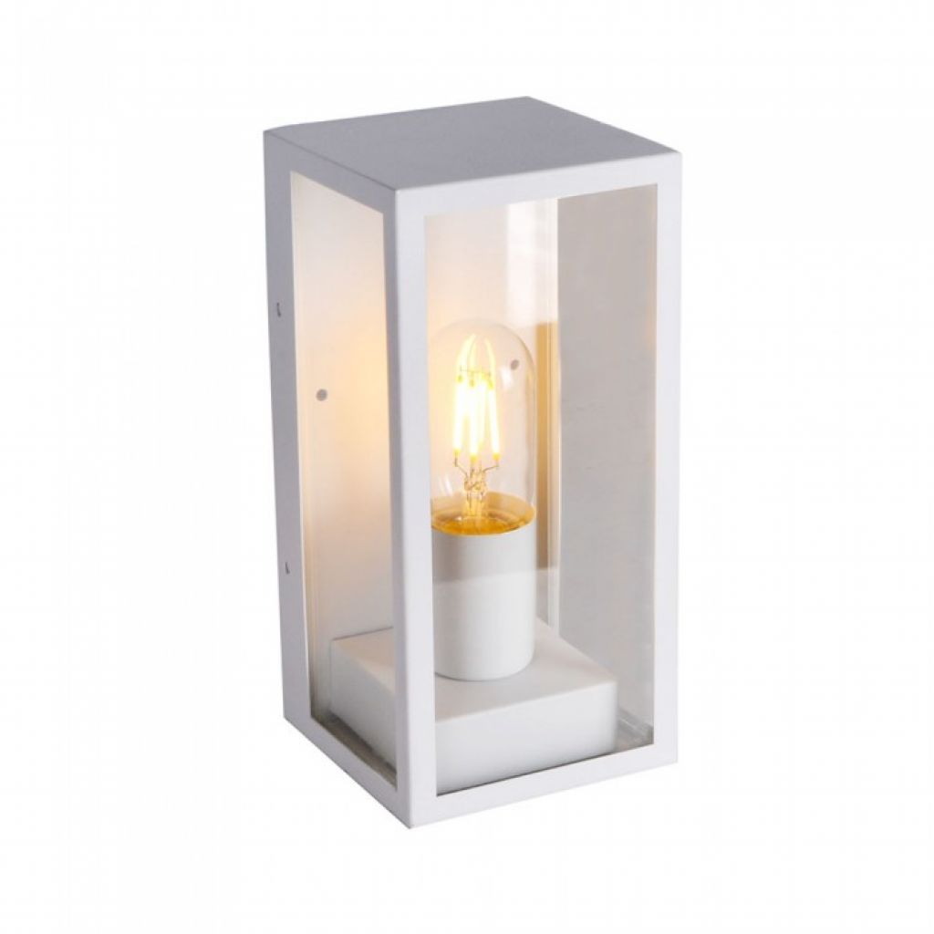 Wall Lamp 1*E27 Matt White Clear Glass