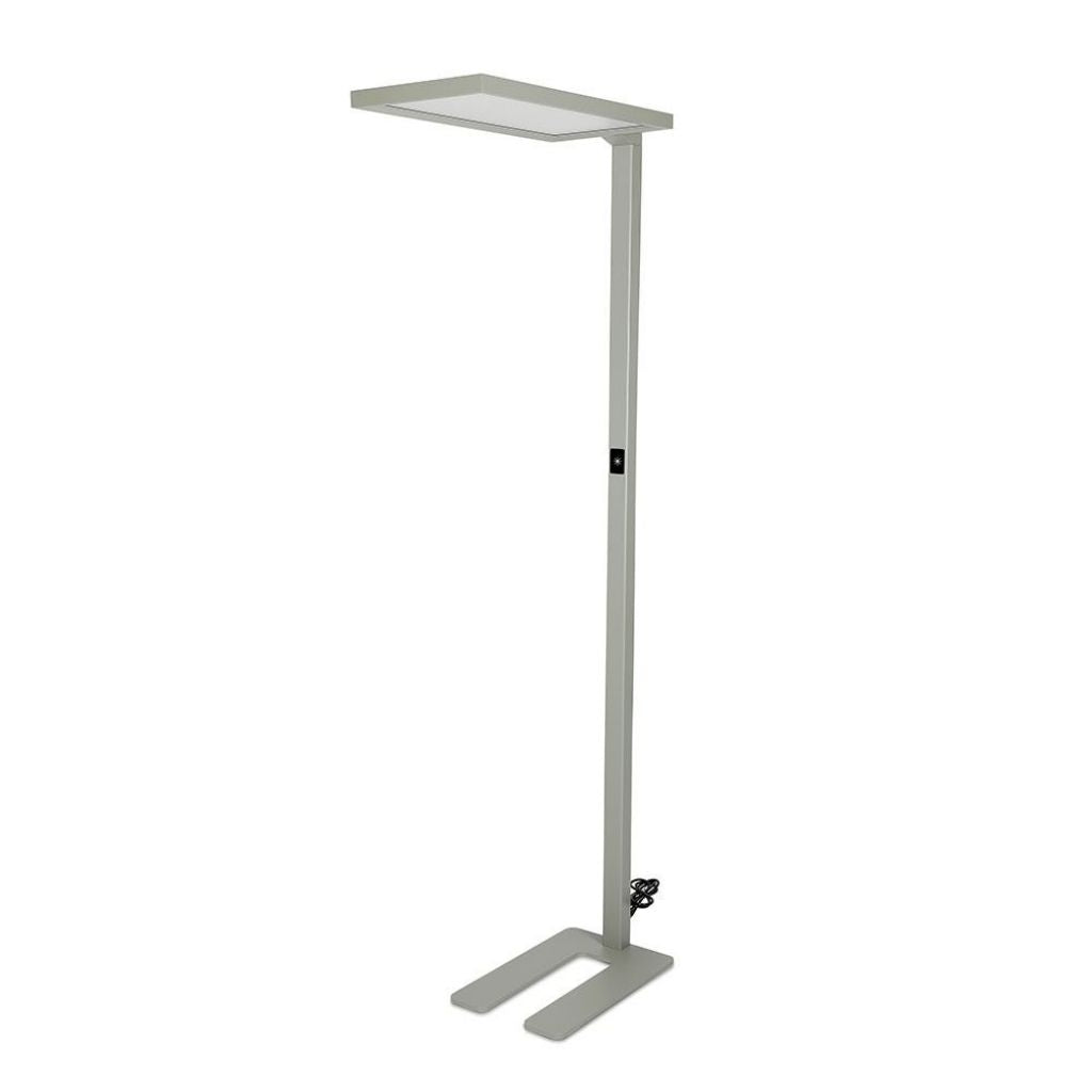 80W LED Floor Lamp Touch Dimming Silver 4000K