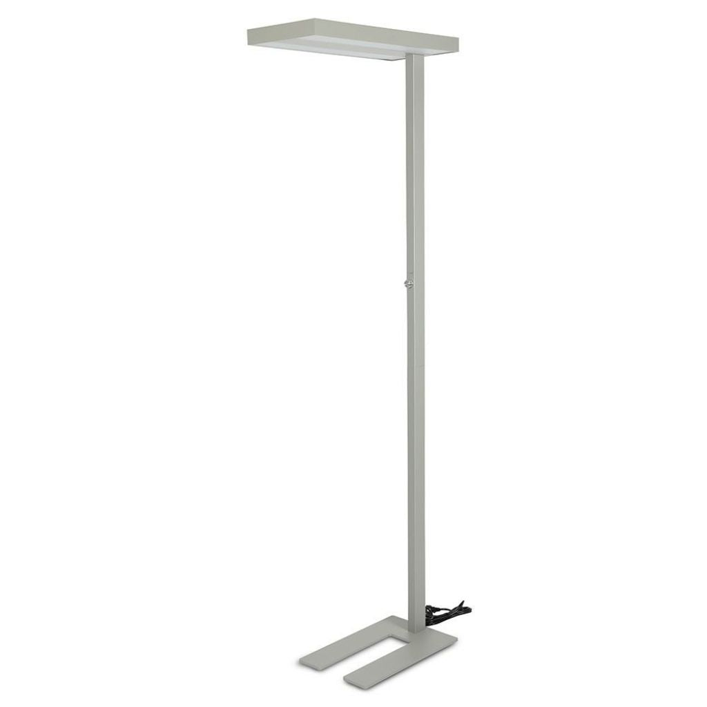 80W LED Floor Lamp Knob Dimming Silver Square 4000K