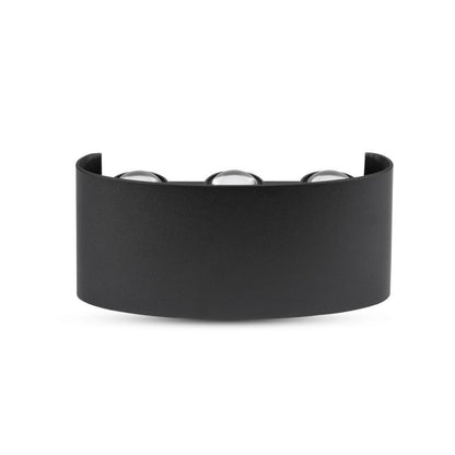 6W LED Wall Light Sand Black IP54 4000K