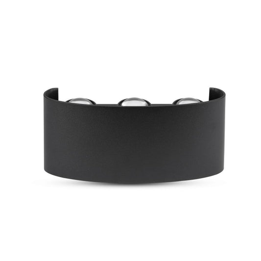 6W LED Wall Light Sand Black IP54 4000K