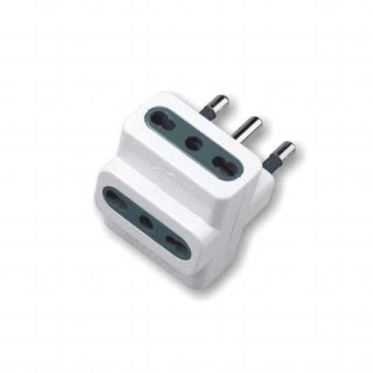 Adattatore Spina 16A 3 Prese 10A /16A Bipasso