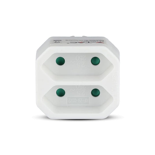 2 Outlet Adapter 2.5A  White Label + Poly Bag