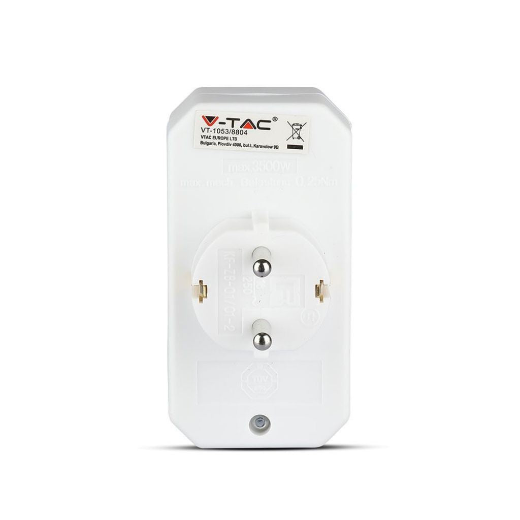 Adapter With Earthing Contact 2 Socket 2.5A 1 Socket 16A White