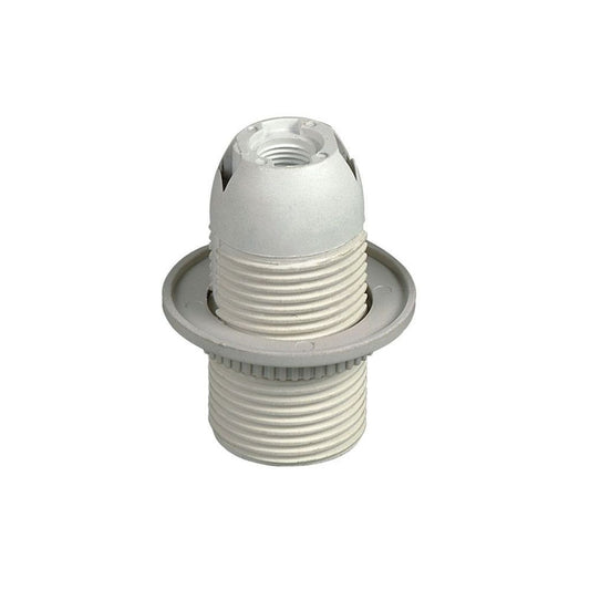 E27 Lamp Holder ( Polybag + Card) White With Sunshade