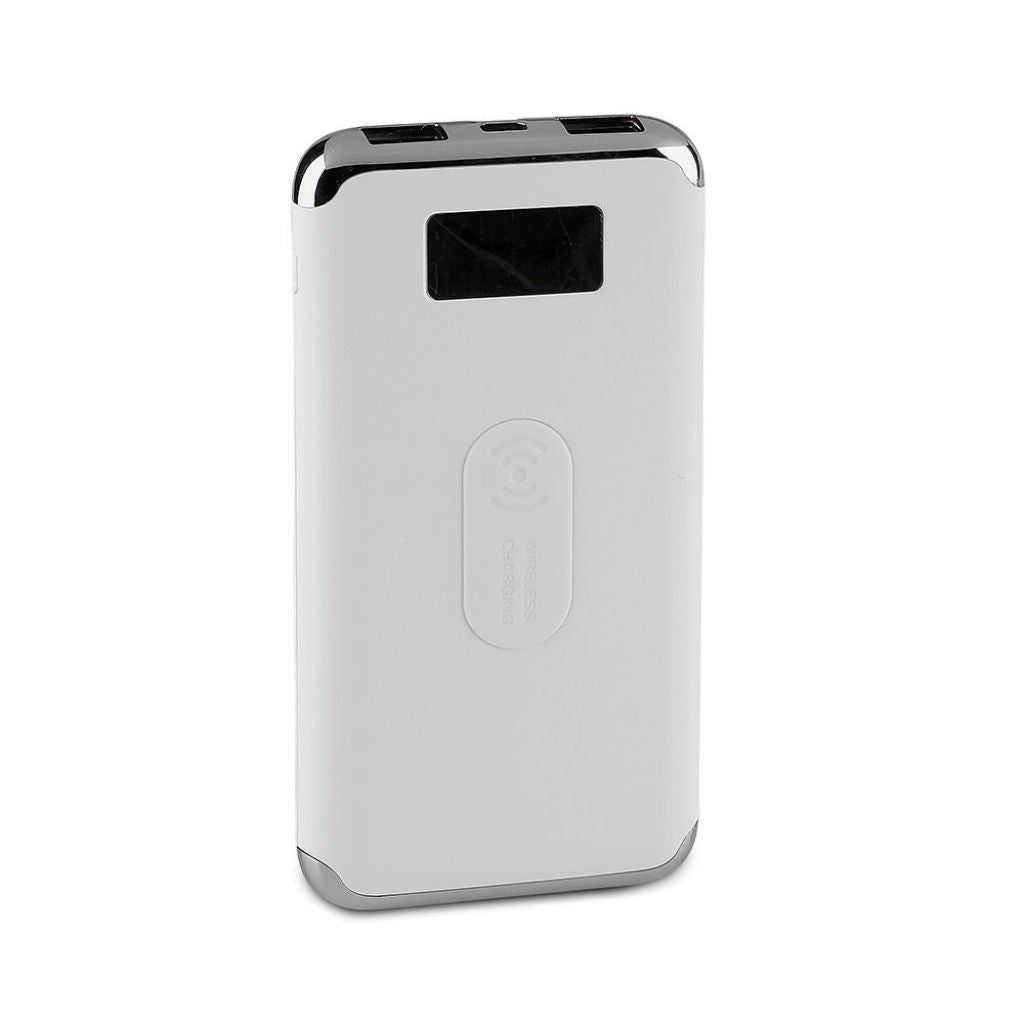 10K Mah Power Bank With Display And Wireless Charging White