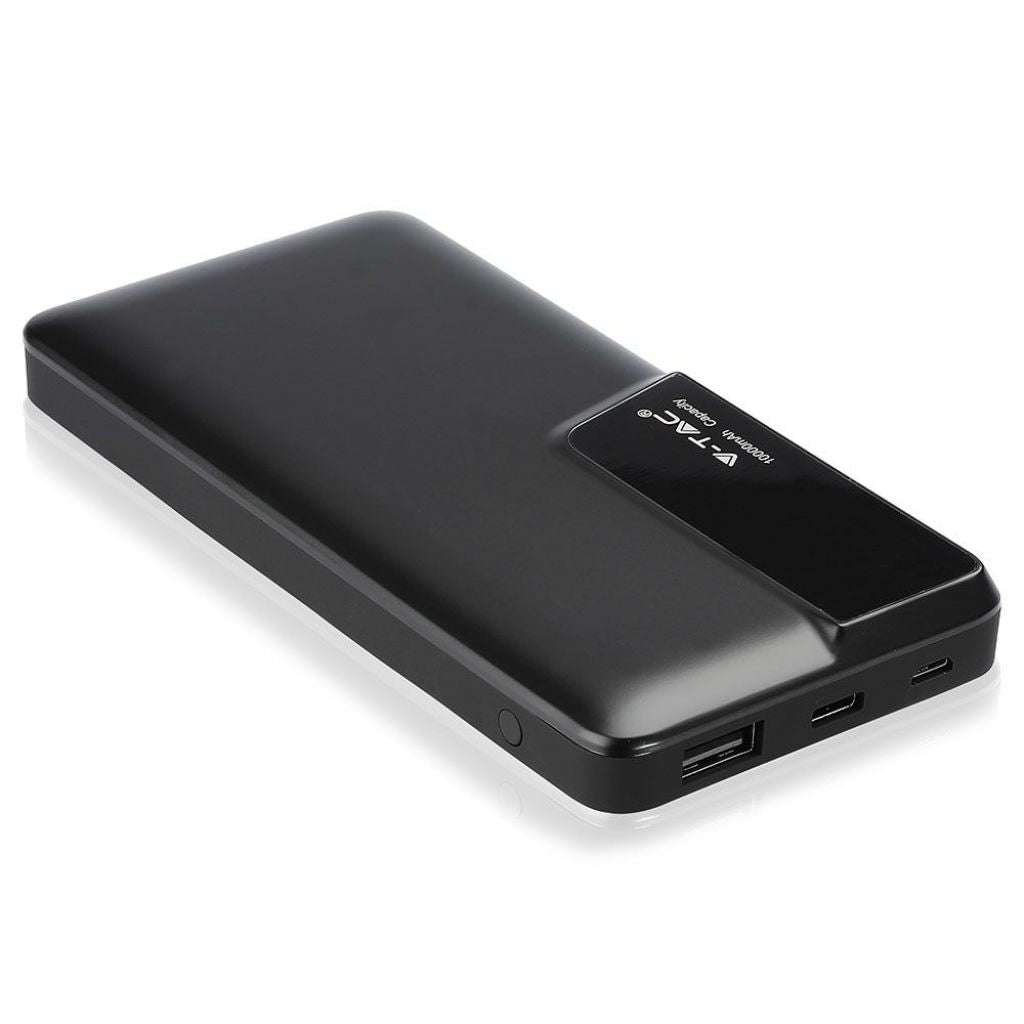 1K Mah Power Bank With Digital Display & USB Type C Black