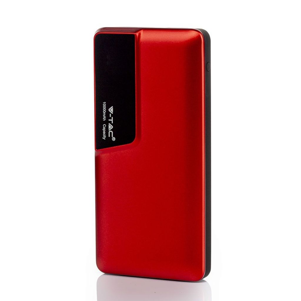 1K Mah Power Bank With Digital Display & USB Type C Red