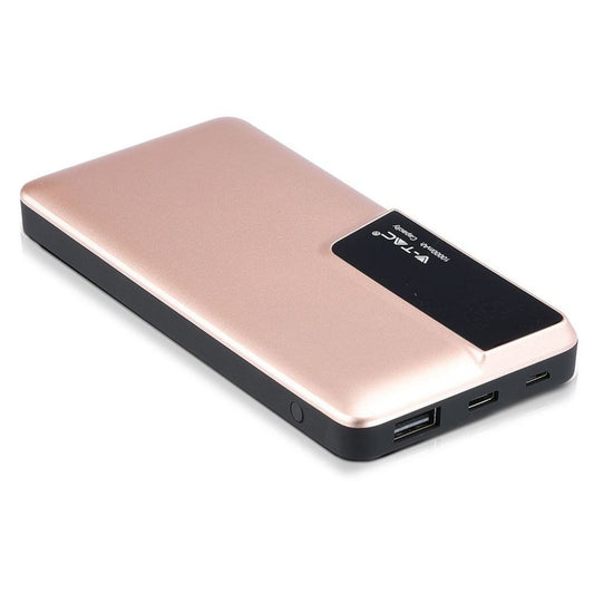 1K Mah Power Bank With Digital Display & USB Type C Rose Gold