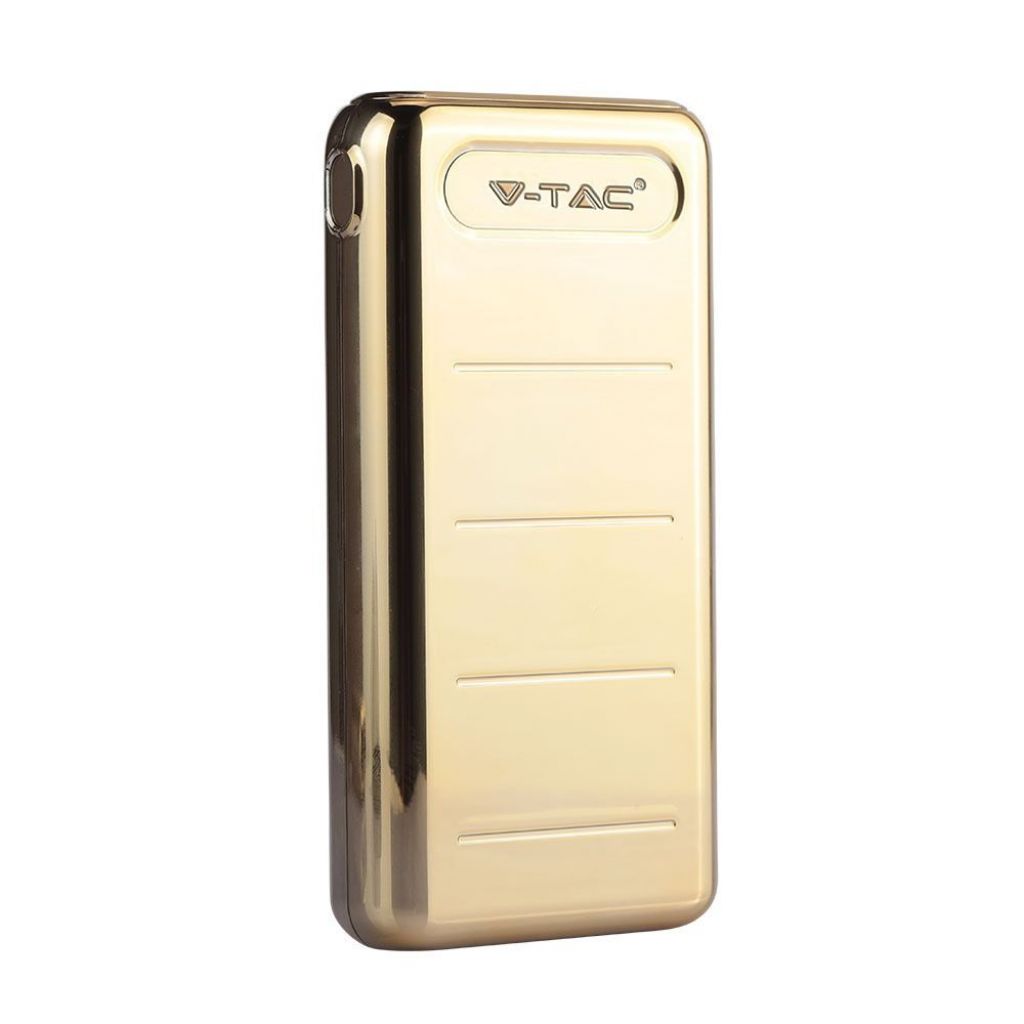 20K Mah Gold Finish Power Bank Dual USB+TypeC