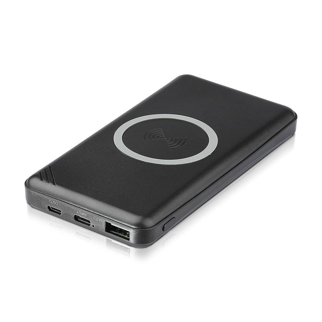 10K Mah Power Bank Wireless With 1 USB + Type C Black