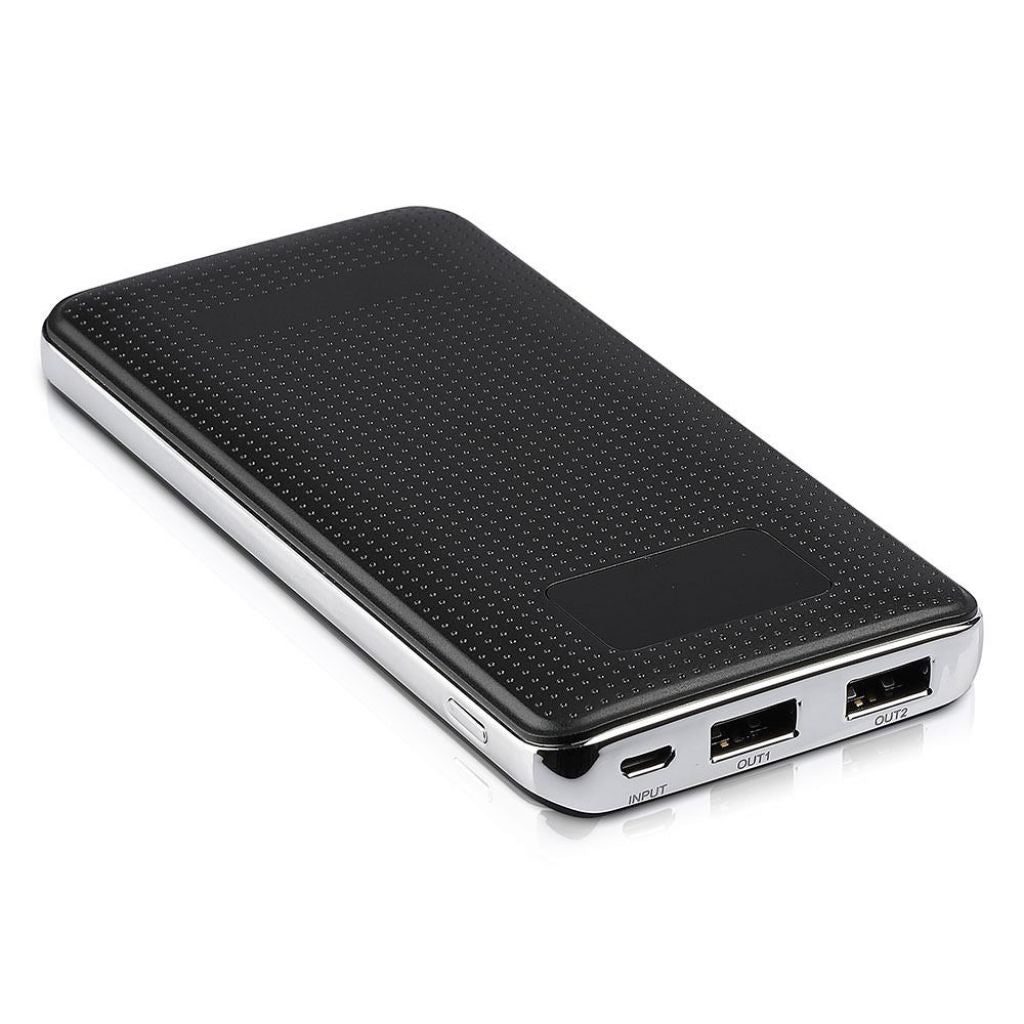 10K Mah Power Bank With Dual USB + Display Black