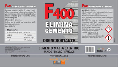 DISINCROSTANTE ACIDO PER CEMENTO F400 LT 1